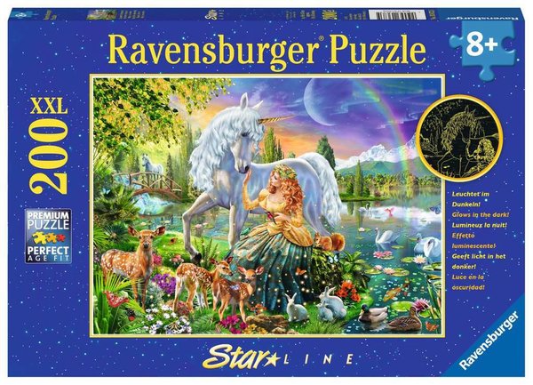 Ravensburger Puzzle 13673 - 200 Teile - Star Line - Magische Begegnung - Einhorn