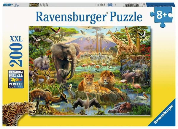 Ravensburger Puzzle 12891 - 200 Teile - Tiere in der Savanne - Rarität