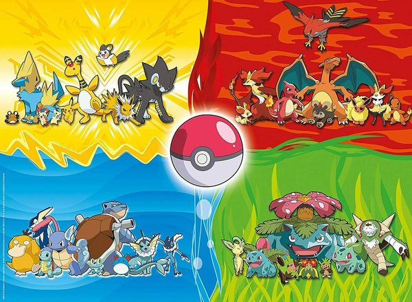 Ravensburger Puzzle 10035 - 150 Teile - Pokémon - Typen - Rarität