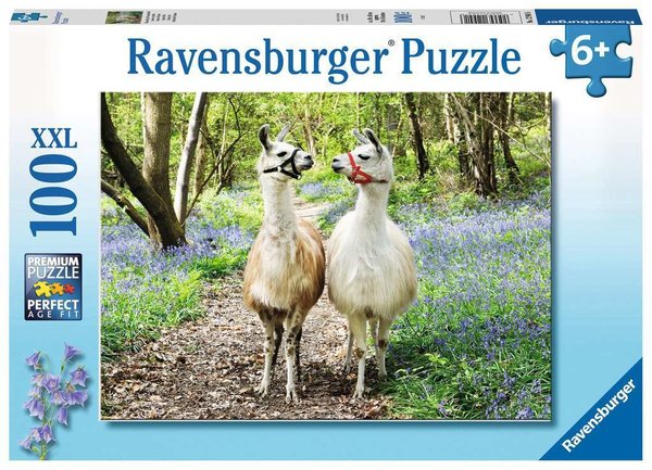 Ravensburger Puzzle 12941 - 100 Teile - Lama - Flauschige Freundschaft