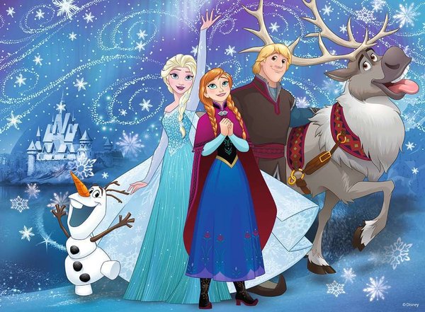 Ravensburger Puzzle 13610 - 100 Teile - Disney Frozen - Glitzernder Schnee - Glitter