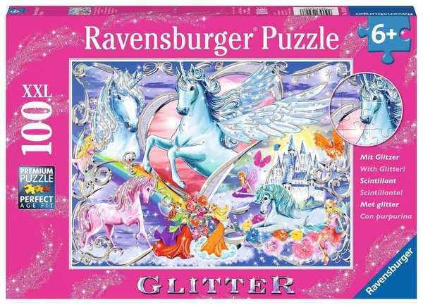 Ravensburger Puzzle 13928 - 100 Teile - Die schönsten Einhörner - Glitter