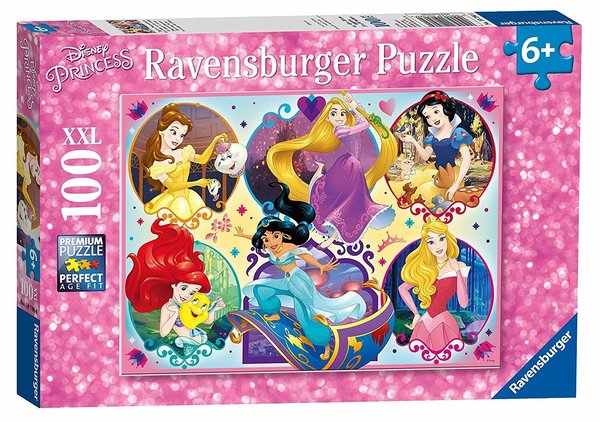Ravensburger Puzzle 10796  - 100 Teile - Disney Princess - Tapfere Prinzessinnen - Rarität