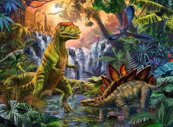 Ravensburger Puzzle 12888 - 100 Teile - Urzeitoase - Dinosaurier - Rarität