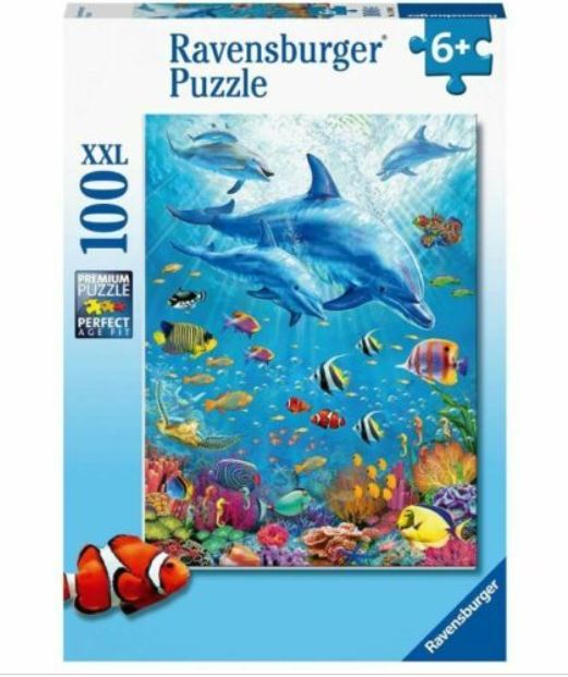 Ravensburger Puzzle 12889 - 100 Teile - Versammlung der Delfine - Rarität