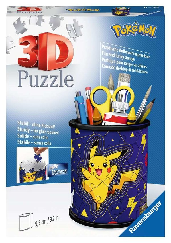 Ravensburger 3D - Puzzle - 11257 - 54 Teile - Utensilo - Pokémon Pikachu