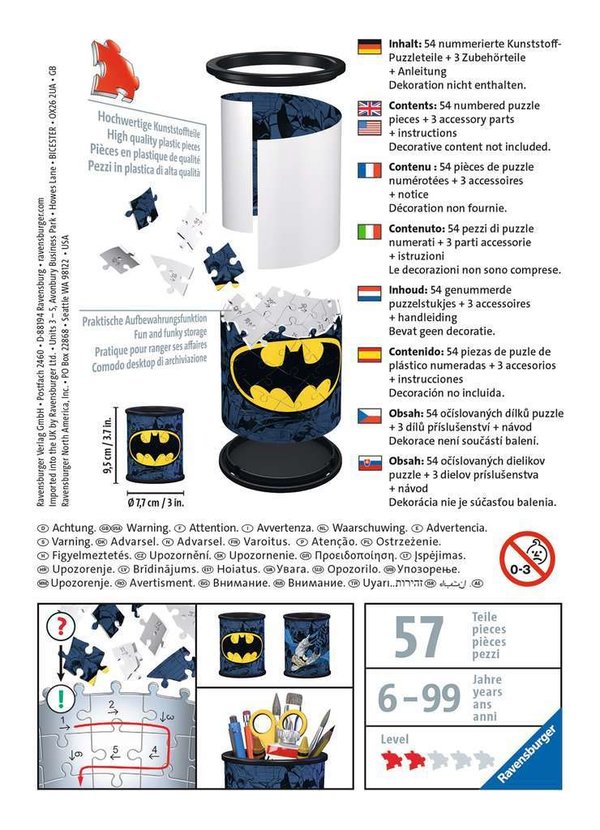 Ravensburger 3D - Puzzle - 11275 - 54 Teile - Utensilo - Batman