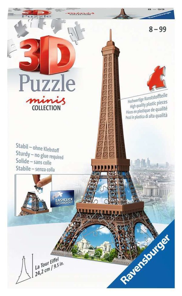 Ravensburger 3D - Puzzle - 12536 - 54 Teile - Mini - Eiffelturm