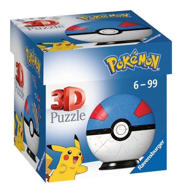 Ravensburger 3D - Puzzle - Ball - 11265 - 54 Teile - Pokémon - Pokéballs - Superball
