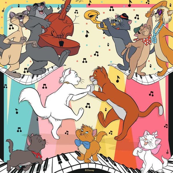 Ravensburger Puzzle 05155 - 3 x 49 Teile - Disney Classics - Tierisch gut drauf
