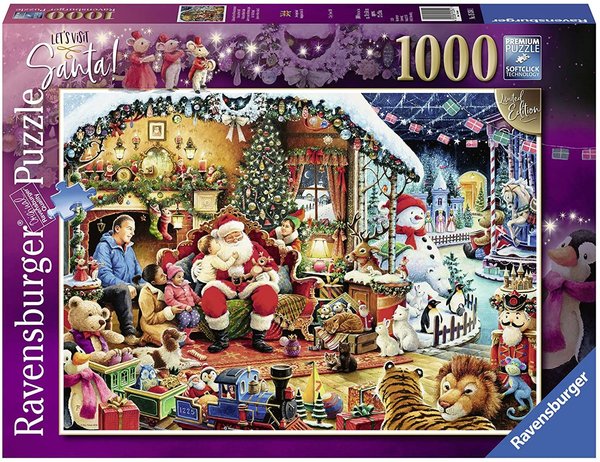 Ravensburger Christmas Puzzle 15354 - 1000 Teile - Let's Visit Santa - Limited Edition