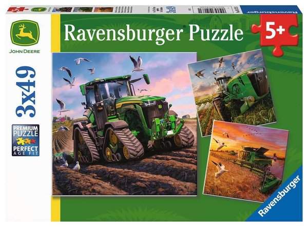 Ravensburger Puzzle 05173 - 3 x 49 Teile - John Deere in Aktion