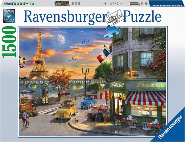 Ravensburger Puzzle 80497 - 1500 Teile - Romantisches Paris - Rarität