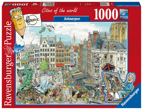 Ravensburger Puzzle 17144 - 1000 Teile -Cities of the World - Antwerpen - Rarität