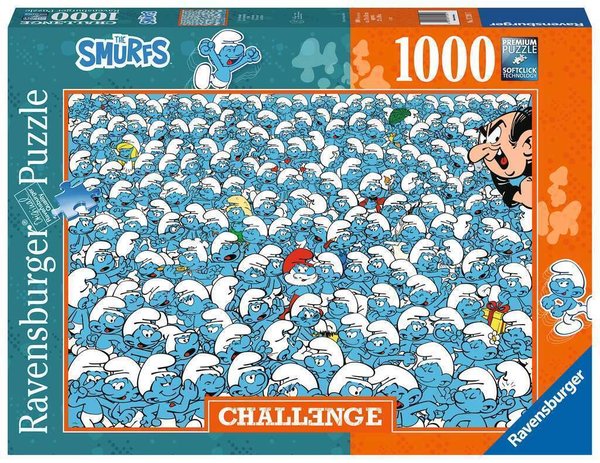Ravensburger Puzzle 17291 - 1000 Teile - Challenge - Die Schlümpfe - Rarität