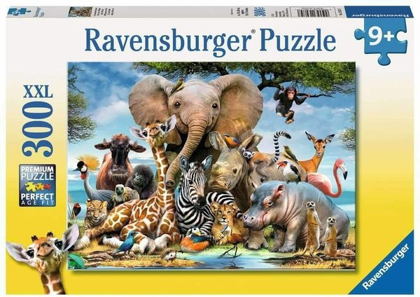 Ravensburger Puzzle 13075 - 300 Teile - African Friends / Afrikanische Freunde - Rarität