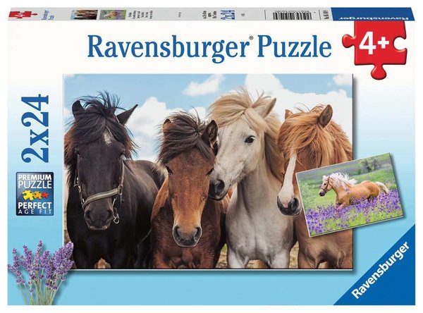 Ravensburger Puzzle 05148 - 2 x 24 Teile - Pferdeliebe