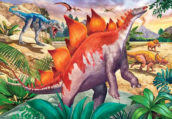 Ravensburger Puzzle 05179 - 2 x 24 Teile - Dinosaurier - Wilde Urzeittiere