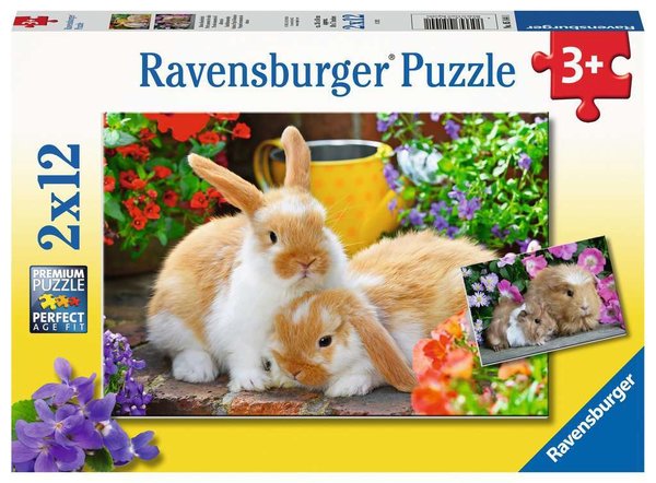 Ravensburger Puzzle 05144 - 2 x 12 Teile - Kleine Kuschelzeit
