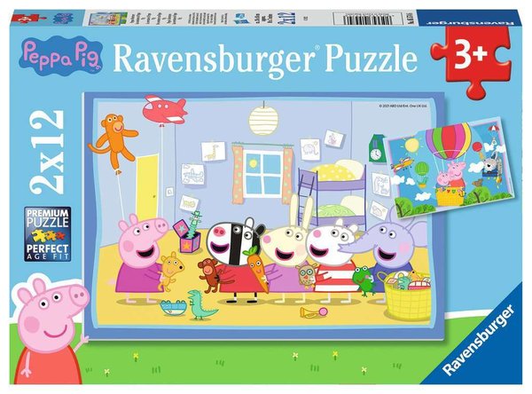 Ravensburger Puzzle 05574 - 2 x 12 Teile - Peppa Wutz - Peppas Abenteuer