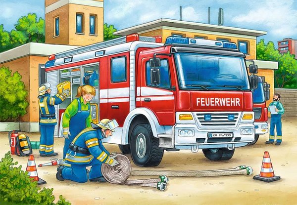 Ravensburger Puzzle 07574 - 2 x 12 Teile - Polizei und Feuerwehr