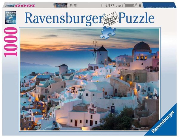 Ravensburger Puzzle 19611 - 1000 Teile - Abend über Santorini