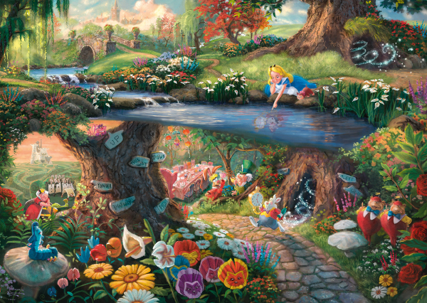 Schmidt Puzzle 59636 - 1000 Teile - Kinkade - Disney - Alice im Wunderland