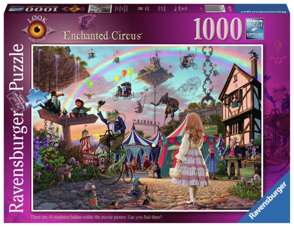 Ravensburger Puzzle 17482 - 1000 Teile - Steve Read - LOOK and find 2 - Enchanted Circus