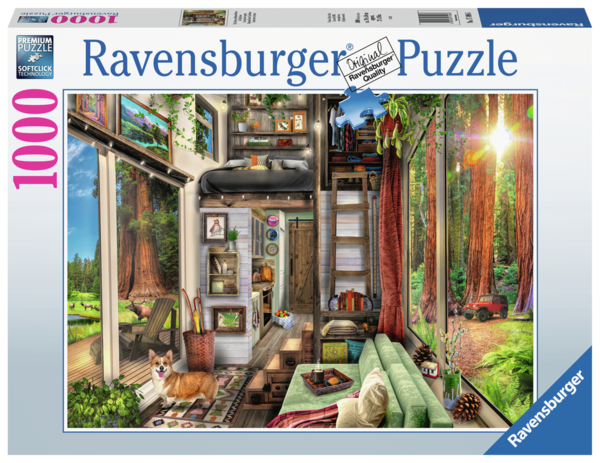 Ravensburger Puzzle 17496 - 1000 Teile - Redwood Forest Tiny House