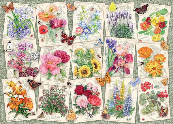 Ravensburger Puzzle 17485 - 1000 Teile - Anne Searle - Garden Flowers