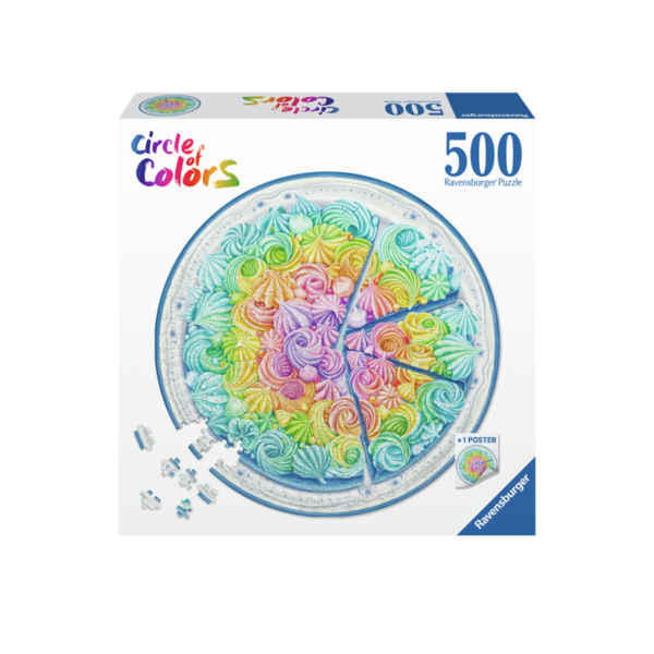 Ravensburger Puzzle 17349 - 500 Teile - Circle of Colors - Rainbow Cake
