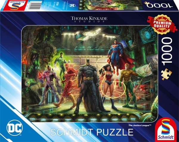 Schmidt Puzzle 57591 - 1000 Teile - Kinkade - DC - The Justice League