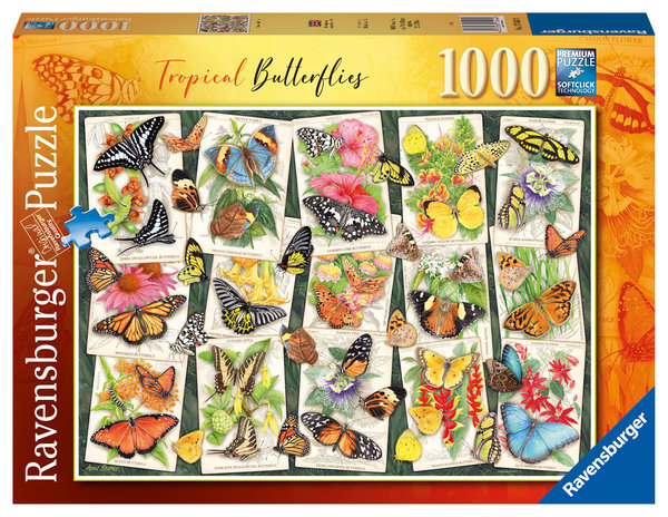 Ravensburger Puzzle 17624 - 1000 Teile - Anne Searle - Tropical Butterfly