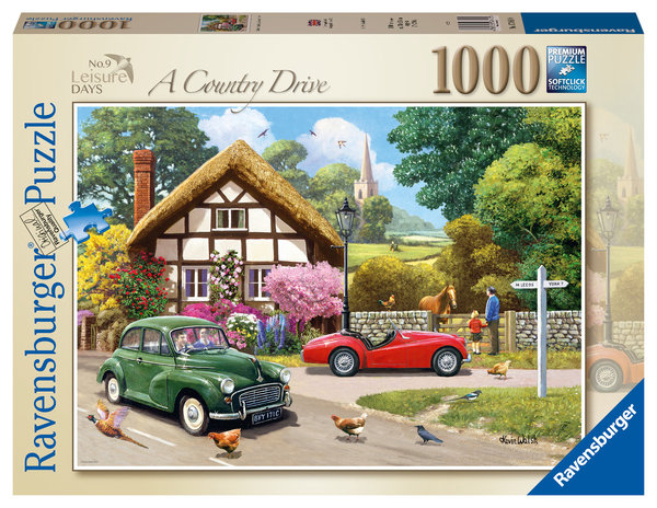 Ravensburger Puzzle 17641 - 1000 Teile - Leisure Days Nr. 9 - A Country Drive - Kevin Walsh
