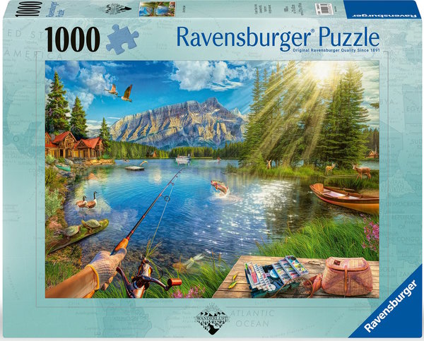 Ravensburger Puzzle 00877 - 1000 Teile - Wanderlust Collection  - Life at the Lake