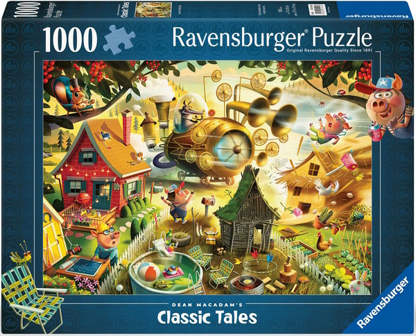 Ravensburger Puzzle 01004 - 1000 Teile - Look Out Little Pigs !