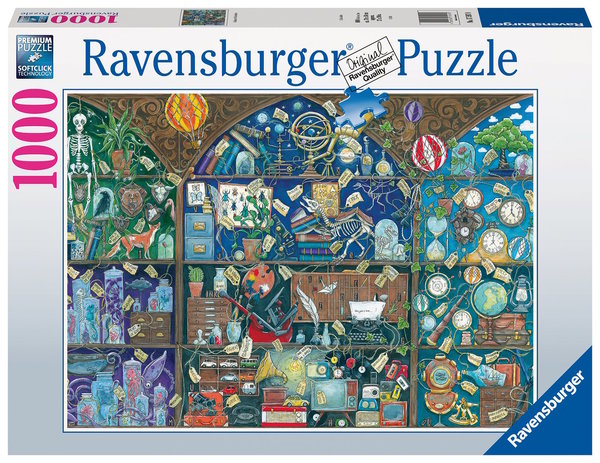 Ravensburger Puzzle 17597 - 1000 Teile - Zoe Sadler - Cabinet of Curiosities - Kuriositätenkabinett